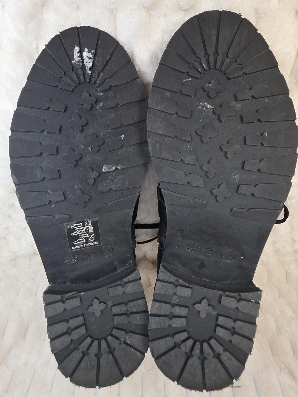 ALLSAINTS Black Leather Shearling Donita Combat Boots - Picture 11 of 11